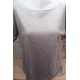 Coupon jersey polyester viscose métallisé doré sur jersey gris 2m40 en 170cm n°11162