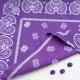 Au mètre, superbe popeline COTON violet motif bandana MAJE en 150cm n°11171