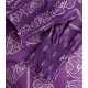 Au mètre, superbe popeline COTON violet motif bandana MAJE en 150cm n°11171