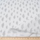 Coton OEKO TEX petit nuage gris fond blanc en 160cm