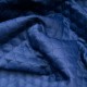 Au mètre matelassé "Alvéoles" Polyester et Coton bleu nuit en 158cm n°11132