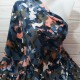 Au mètre, Crêpe viscose fond marine, imprimé camouflage en 145cm n°11146