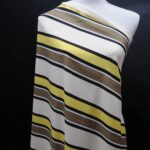 Au mètre fin polyester à larges rayures en 150cm n°1089