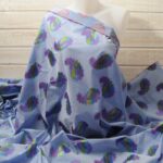 Au mètre tissu fantaisie bleu Haute Couture en 150cm n°1001 motif type cachemire