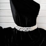 Au mètre velours stretch noir en 155cm n°10219