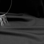 Au mètre Viscose polyester noir en 150cm n°10275