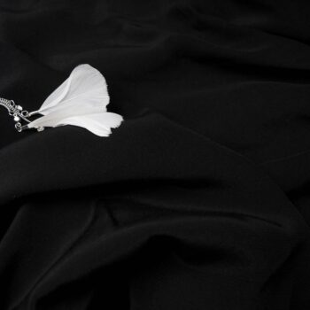 Au mètre voile viscose noir en 155cm ref 1071