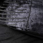 Tissu au mètre  panne de velours ajourée bleu nuit en 145cm n°763