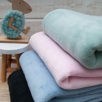 Au mètre tissu polaire doudou double face Bleu ciel en 150cm n°10676