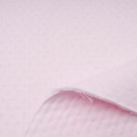 Au mètre Jersey Coton ajouré triple épaisseur rose pâle en 160cm n°10716