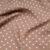Tissu popeline viscose au mètre LOLA TAUPE Oekotex  imprimé fleuri en 140cm