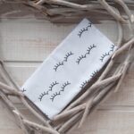 Mini coupon toile coton OEKOTEX  CIL NOIR fond BLANC 50x 80cm