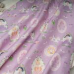 COUPON COTON premium Oekotex  Camelot Fabrics PRINCESSE Mauve 50cm en 110cm