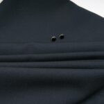 Tissu crêpe lourd noir Haut de gamme en 152cm n°11042