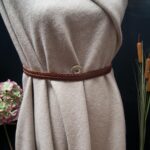 Au mètre drap de laine uni Beige Olive en 150cm n°11083