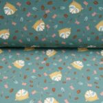 Au mètre French Terry 95% COTON 5 % Elasthanne Raton laveur KAKI n°11106