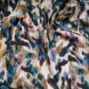 Au mètre, Crêpe viscose fond beige, imprimé abstrait multicolore en 150CM n°11134