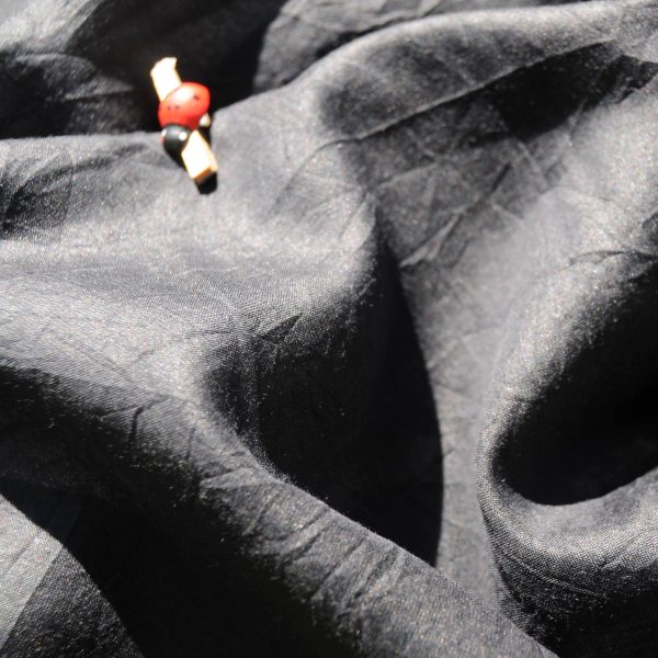 100% Voile de Coton noir 2m