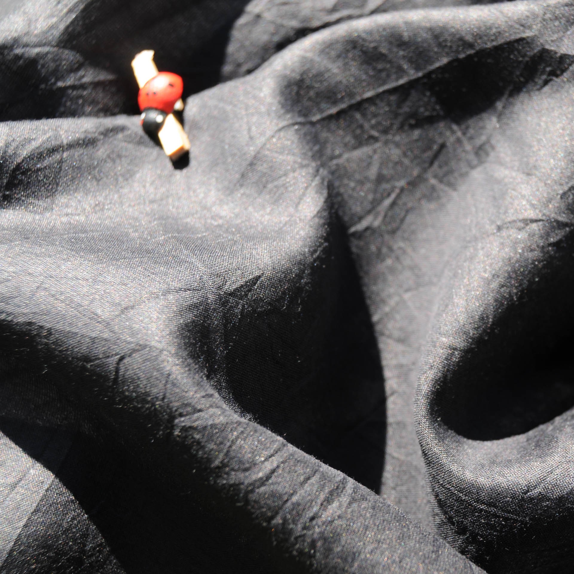 100% Voile de Coton noir 2m