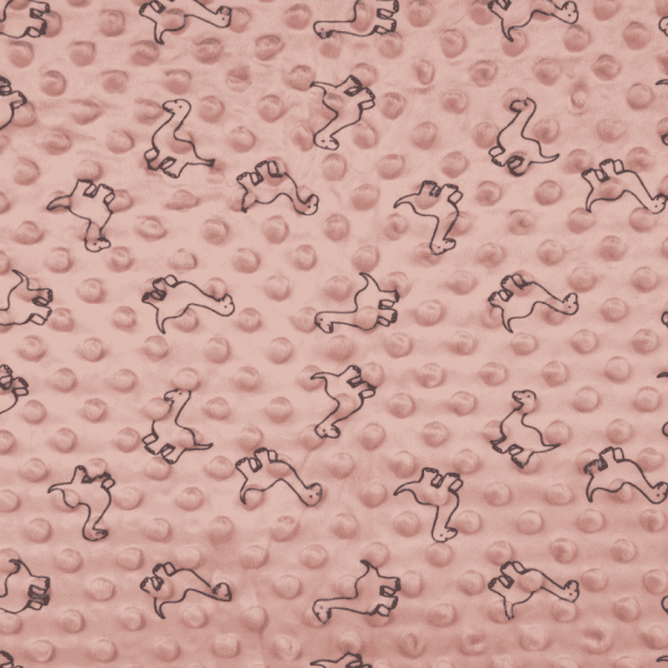 MINKY doudou imprimé dinosaure ROSE