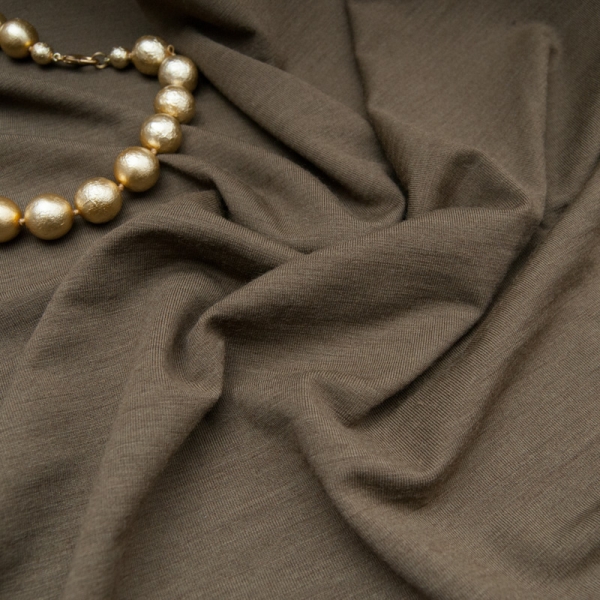 jersey KAKI flammé LAINE Viscose haut de gamme