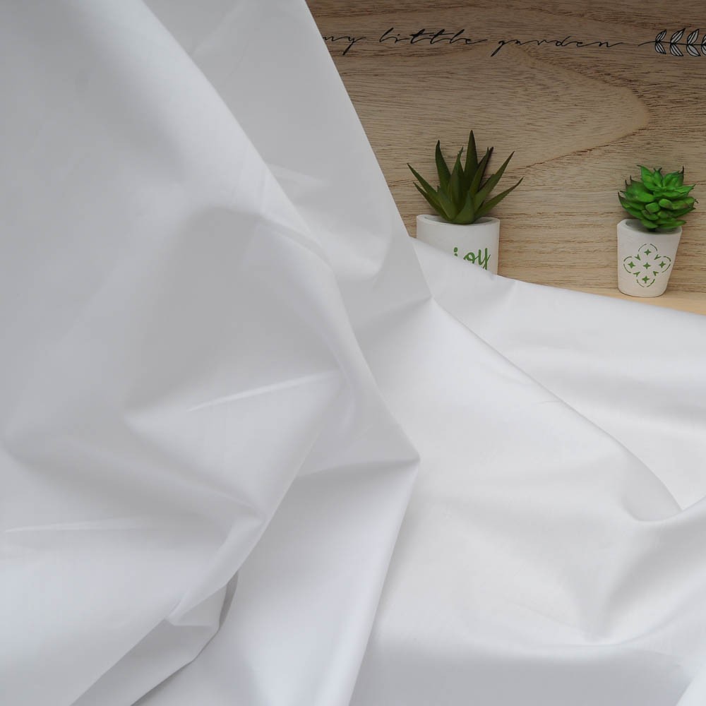 Coton blanc uni