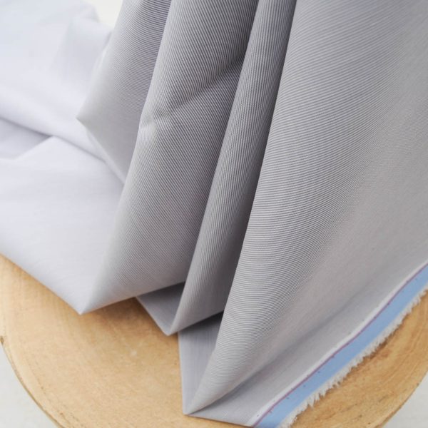 Coton Polyamide stretch rayures gris bleu