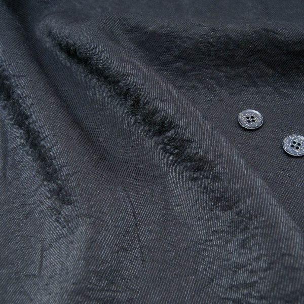 Coton, Viscose et Polyester noir irisé