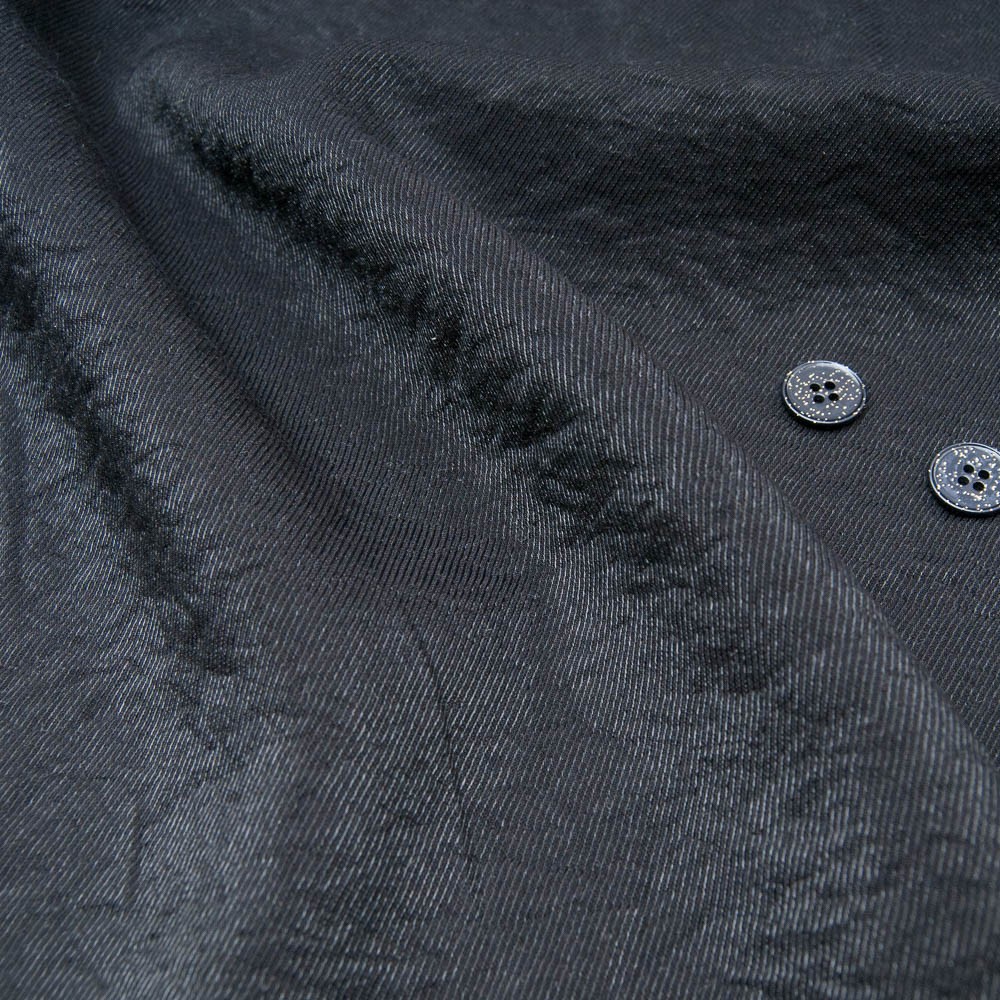 Coton, Viscose et Polyester noir irisé