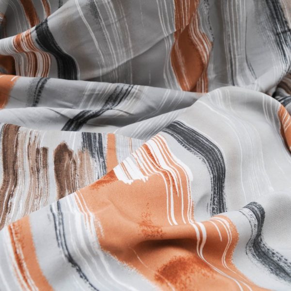 Coton viscose fond gris