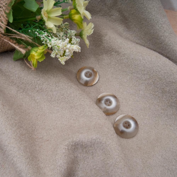 drap de laine uni Beige Olive