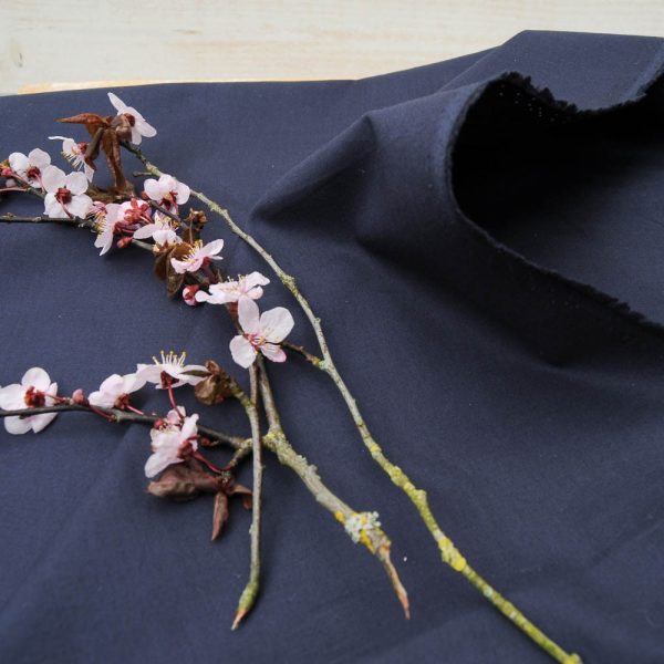 Voile Coton bleu marine