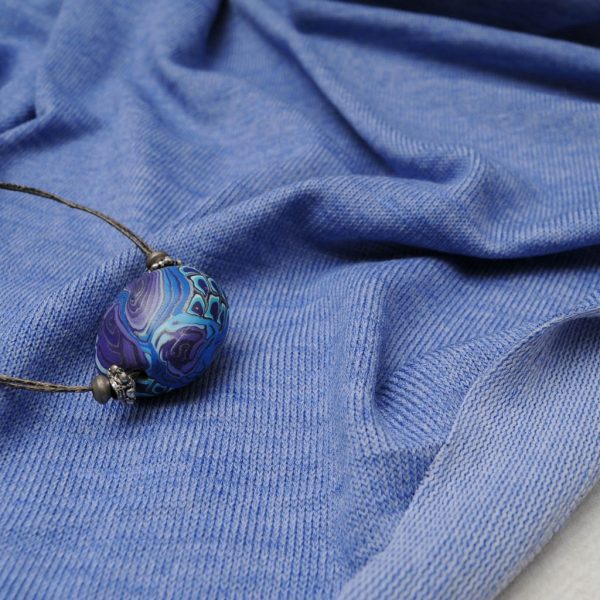 Fine maille Polyester bleu foncé