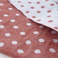 jacquard 100% COTON Oekotex réversible pois Terracotta