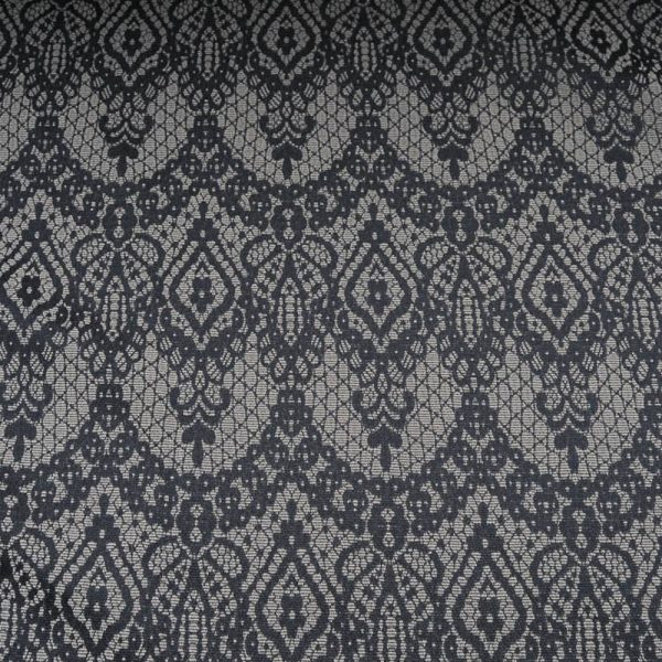Jacquard noir et beige doré Haute Couture