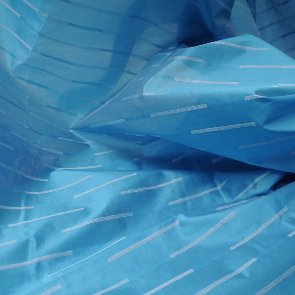 Jacquard Soie turquoise Haute Couture