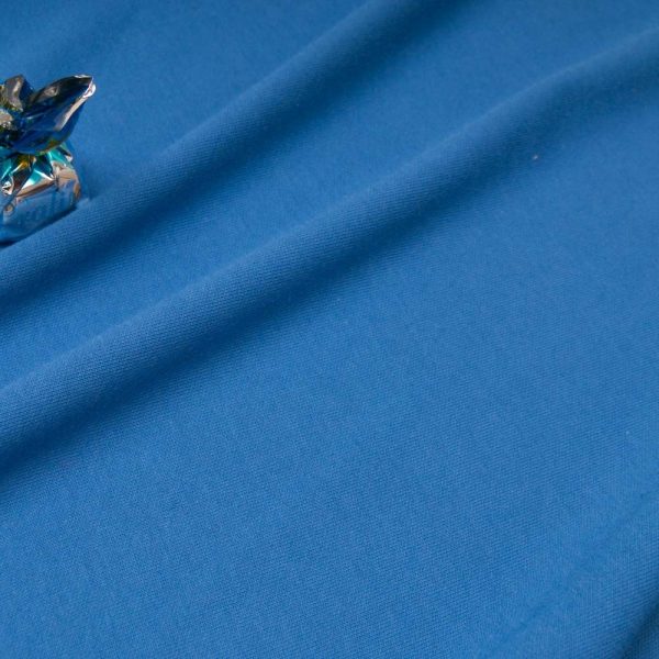Jersey coton polyester bleu électrique