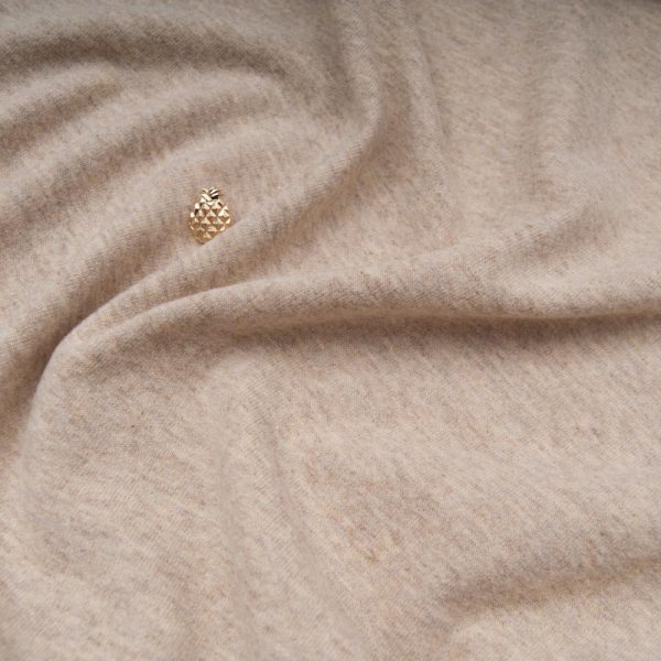 Jersey COTON chiné beige OEKOTEX Moulin Roty