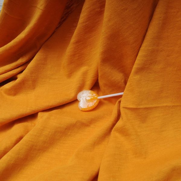 jersey coton flammé safran