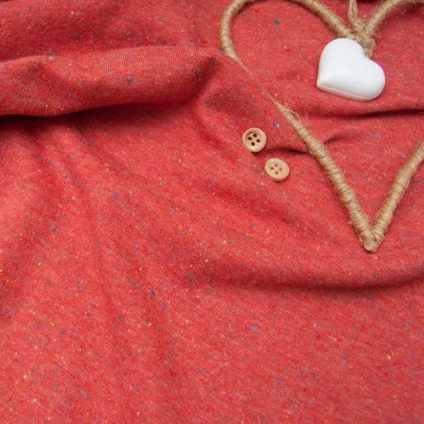 Jersey Coton Soie rouge Oekotex Moulin Roty