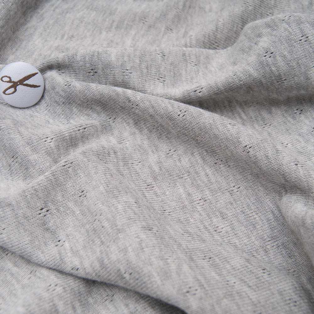 jersey gris ajouré Coton et polyester