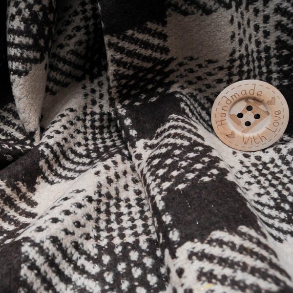 lainage gros carreaux beige et marron