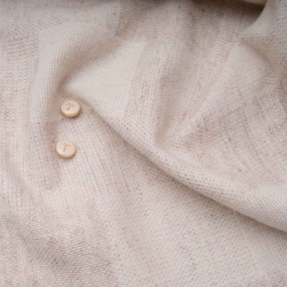lainage Lin Coton beige et taupe