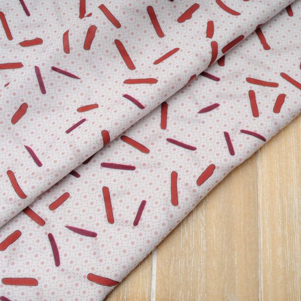 légère viscose Haute Couture bâtonnet marron et bordeaux