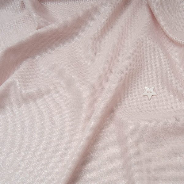 maille laser rose pâle irisé stretch