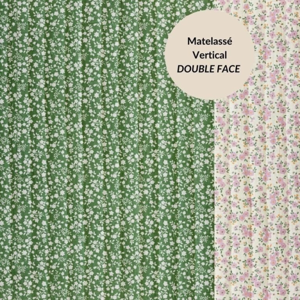 Coupon Matelassé Coton Oekotex REVERSIBLE CAPRI SUZ 90cm