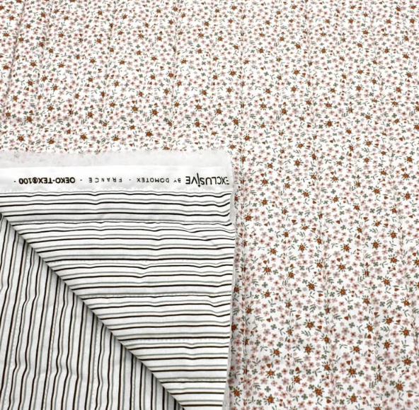 Matelassé Coton Oekotex REVERSIBLE PIO rayé