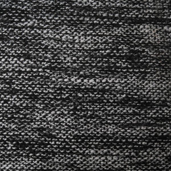 Polyester & Laine natté noir et gris