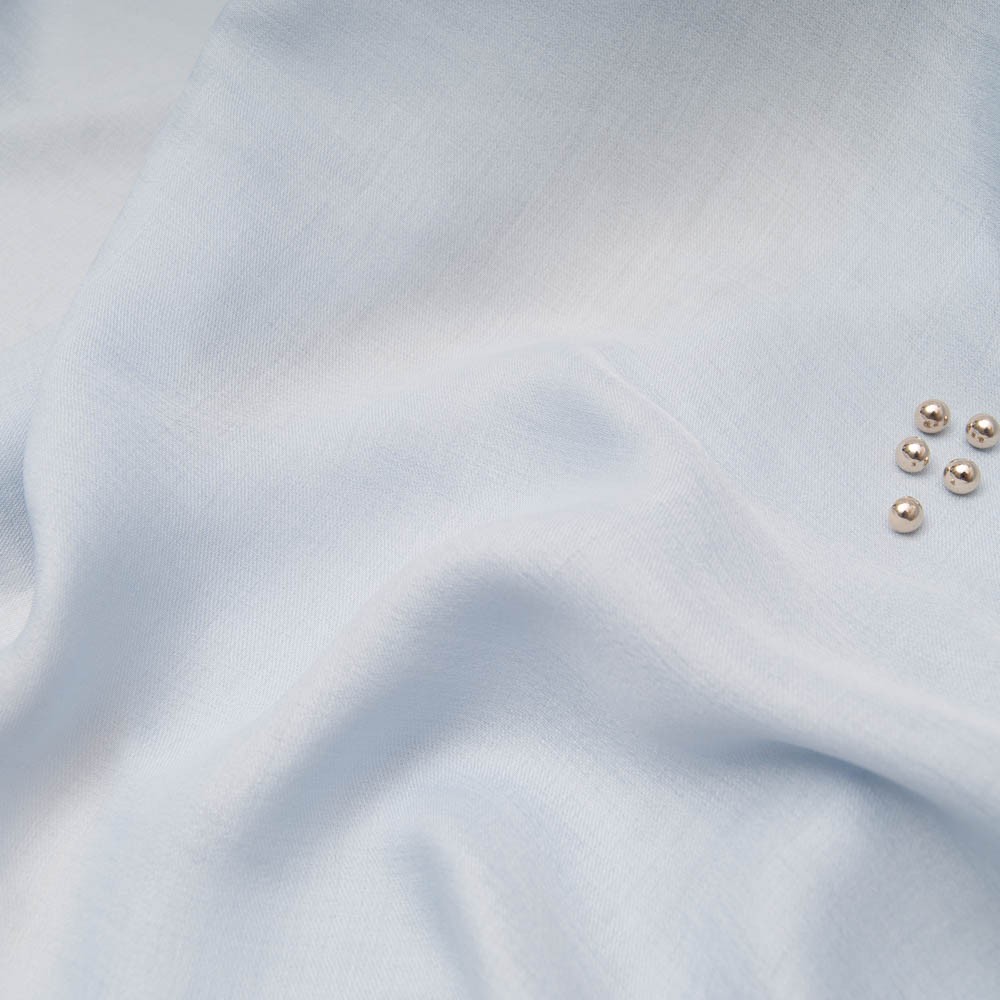 soyeux voile de viscose polyester bleu ciel