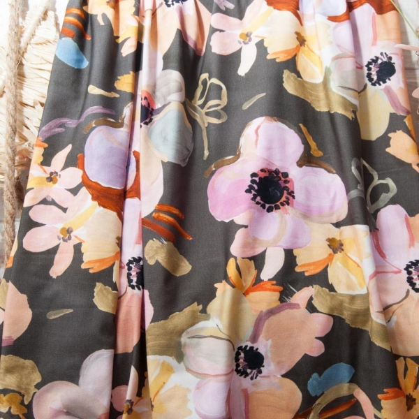 Superbe Jersey viscose imprimé grosse fleur